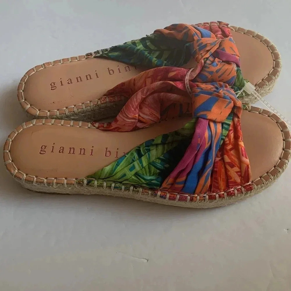 Gianni Bini Knot Espadrilles Wedge Women’s Sandals Sz 5.5 New - Picture 4 of 11